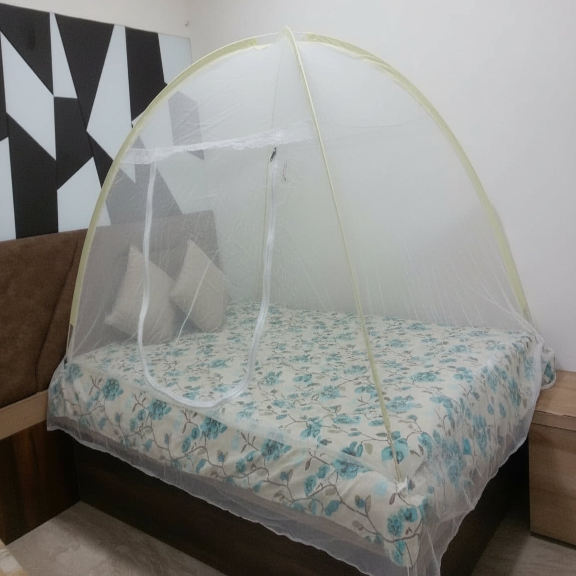 Yellow Mosquito Net for Double Bed 6'*6.5'
