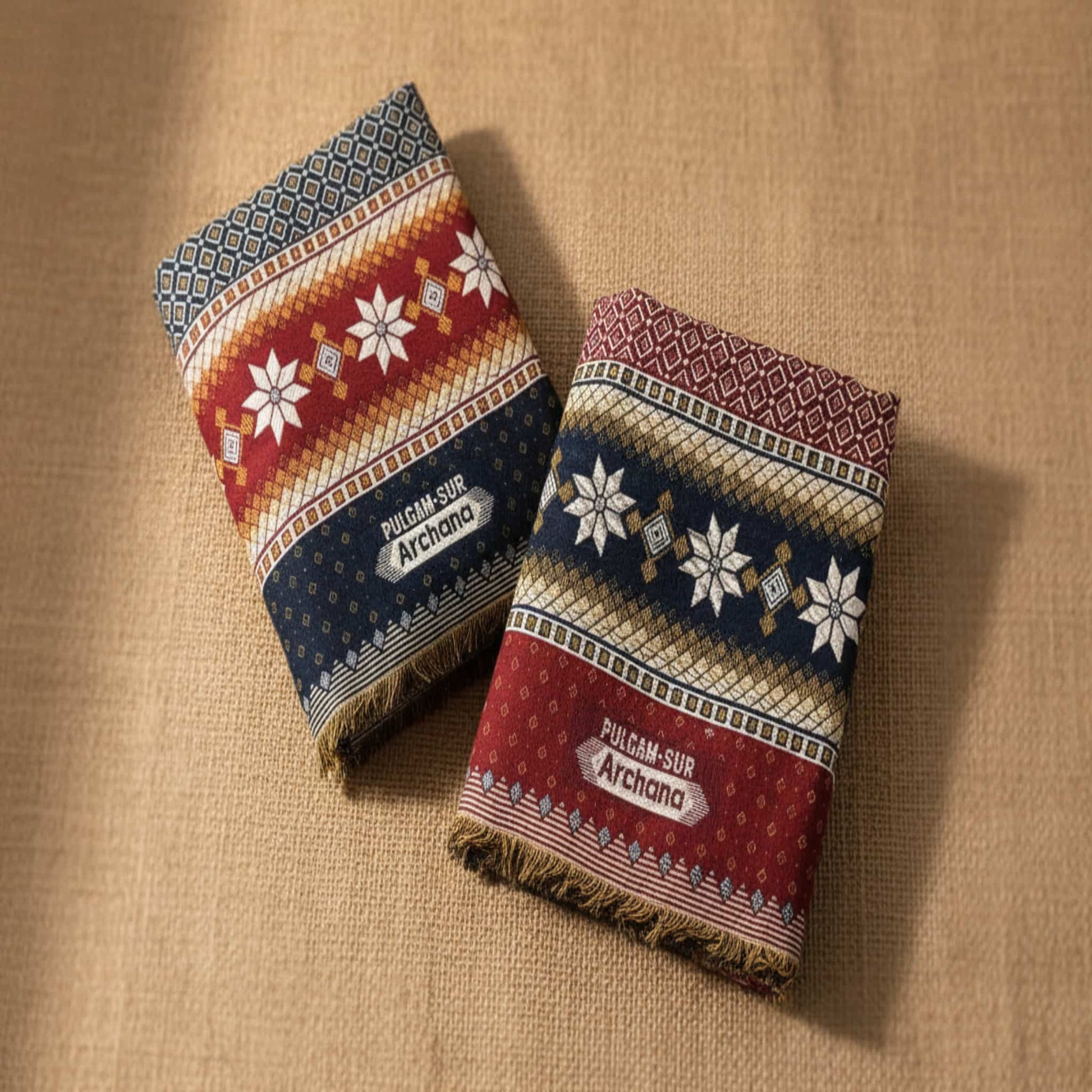 2 Solapur Chaddar Geometric  Cotton Blanket 60 * 90" Inches