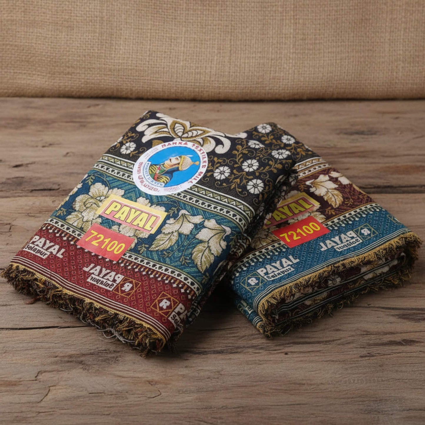 2 Solapur Chaddar Geometric Cotton Blanket  72 * 100" Inches