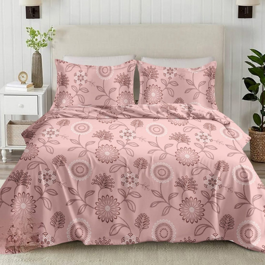 Pink Double Bed King Size Bed sheet 